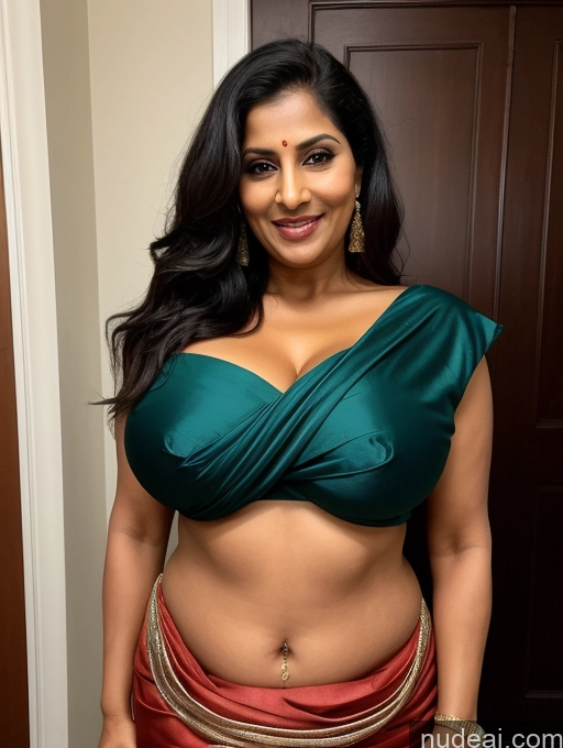 related ai porn images free for One Huge Boobs Beautiful Milf 40s Orgasm Black Hair Long Hair Indian Party Front View Sari Crop Top