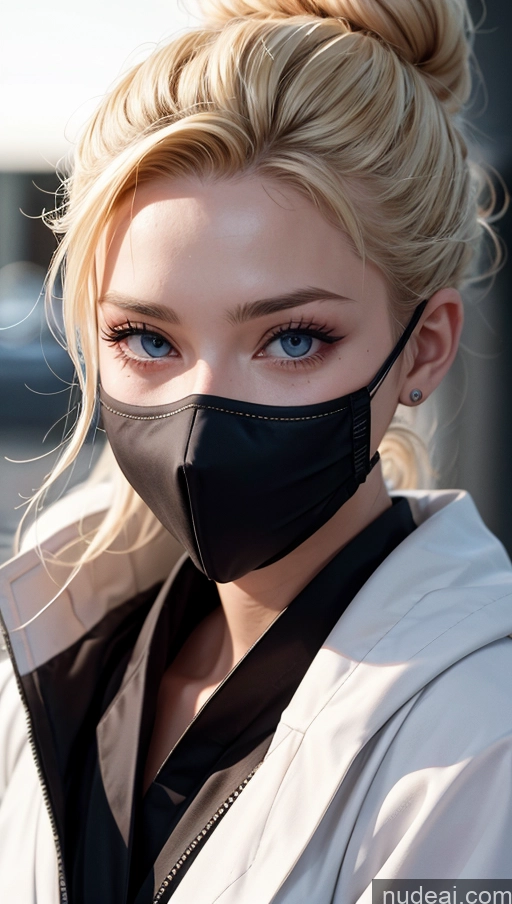 related ai porn images free for 18 Blonde Ninja Serious Street Face Mask Dark Lighting Hair Bun