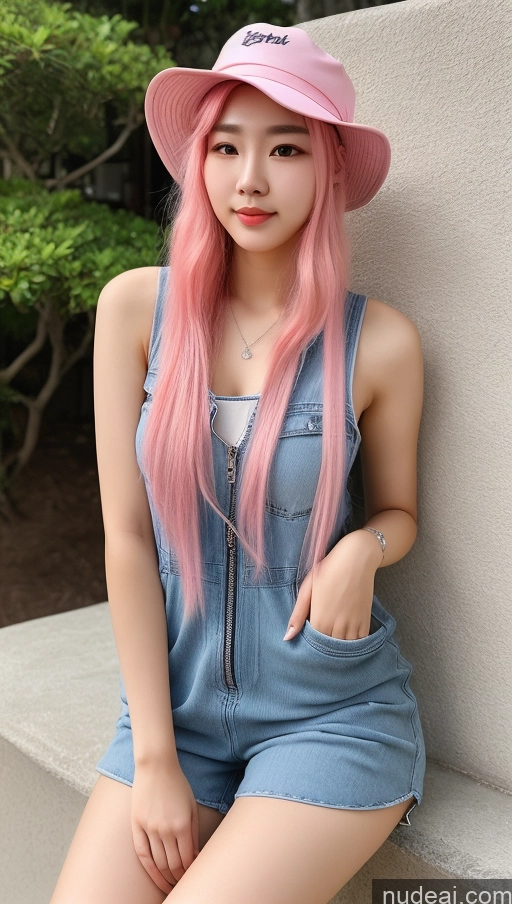 related ai porn images free for 18 Pink Hair Slicked Korean Jumpsuit Hat