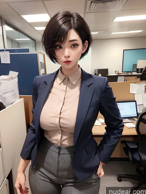 related ai porn images free for Big Ass Thick Short Short Hair 30s Suit Office Girls Put Her Breast On The Table