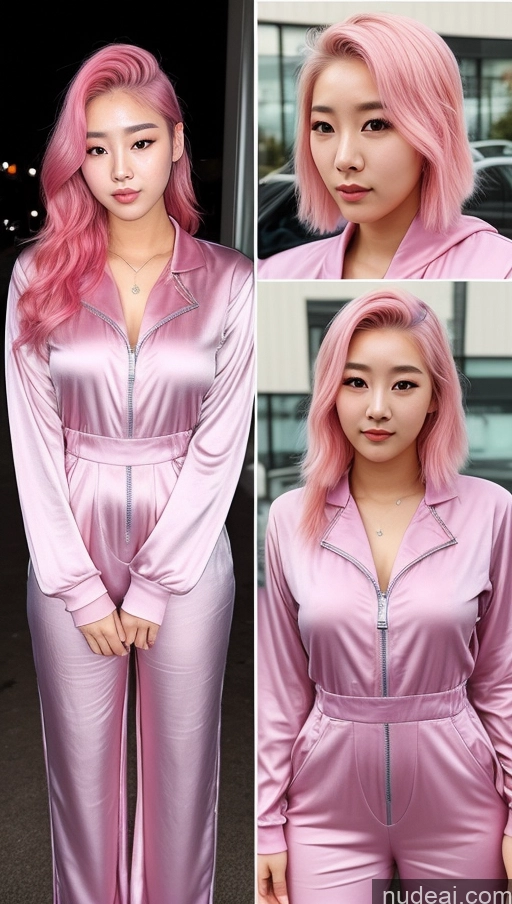 related ai porn images free for 18 Pink Hair Slicked Korean Jumpsuit