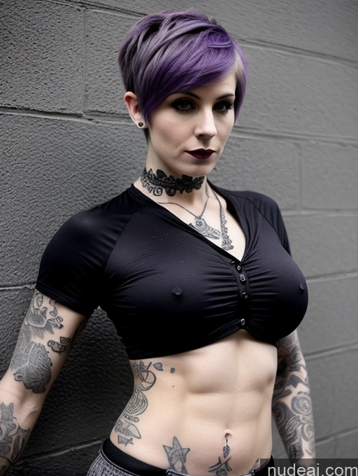 related ai porn images free for Athlete 40s Purple Hair Pixie Fairer Skin Abs Busty Tattoos Goth Casual