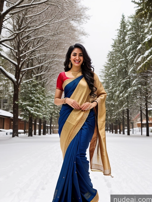 related ai porn images free for Happy Black Hair Long Hair Front View Gold Jewelry Woman Indian Sari 20s Long Legs Snow