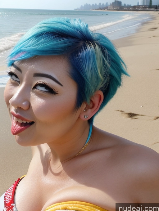 related ai porn images free for Woman Busty 30s Blue Hair Pixie Chinese Beach Bikini Ahegao (smile)