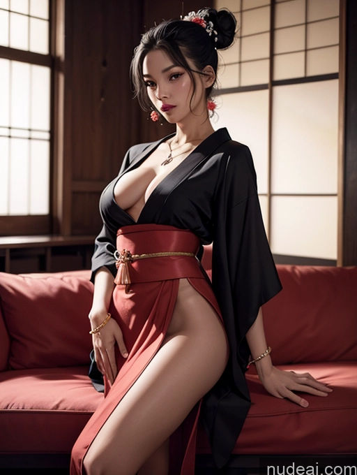 related ai porn images free for Japanese 30s Tanned Skin White Hair Hair Bun Beautiful Muscular Perfect Body Soft Anime Front View Stylish Kimono Jewelry Dark Lighting Model Seductive Sexy Face Dress Traditional Small Ass Busty Couch Big Hips Long Skirt