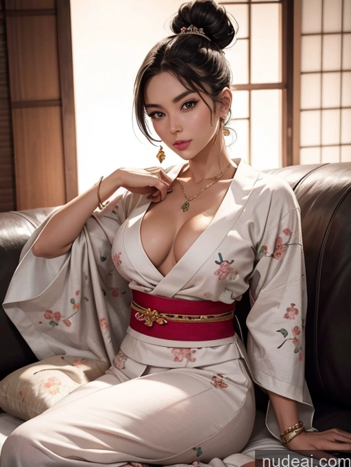 related ai porn images free for Japanese 30s Tanned Skin White Hair Hair Bun Beautiful Muscular Perfect Body Soft Anime Front View Stylish Kimono Jewelry Model Seductive Sexy Face Dress Traditional Small Ass Busty Couch Big Hips Long Skirt Detailed Bright Lighting