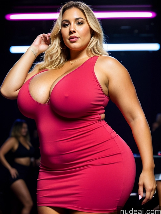 related ai porn images free for Woman Big Ass Thick Chubby Big Hips Short Long Hair 30s Blonde White Tank Top Dynamic View Club Dress Huge Boobs