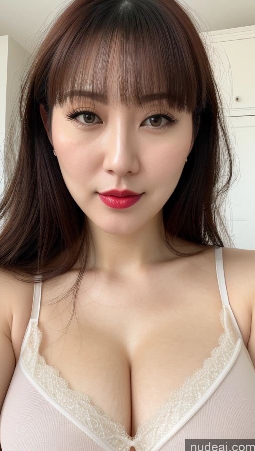 related ai porn images free for Woman One 30s Korean Lipstick Perfect Boobs Beautiful Bangs Thick Fairer Skin Close-up View Tank Top Cleavage