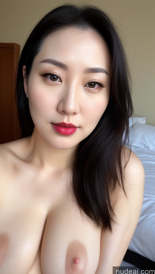 related ai porn images free for Woman One Perfect Boobs Beautiful Lipstick Thick Fairer Skin 30s Korean Close-up View Black Hair Slicked