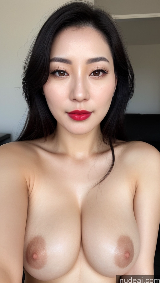 related ai porn images free for Woman One Beautiful Lipstick Thick Fairer Skin Korean Close-up View Black Hair Perfect Boobs Slicked 30s