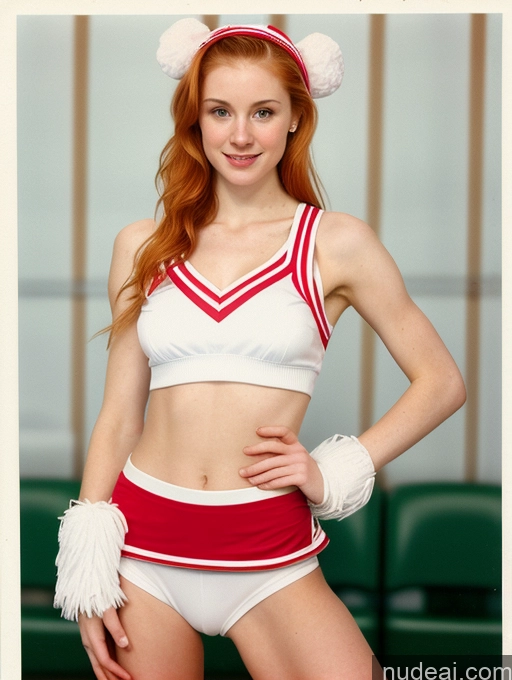 related ai porn images free for Woman Fairer Skin 18 Ginger White Cheerleader Short Skinny Small Tits Front Facing Full Body