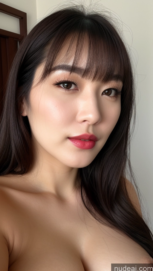 related ai porn images free for Woman One Perfect Boobs Beautiful Lipstick Thick Fairer Skin 30s Black Hair Korean Close-up View Detailed Bangs