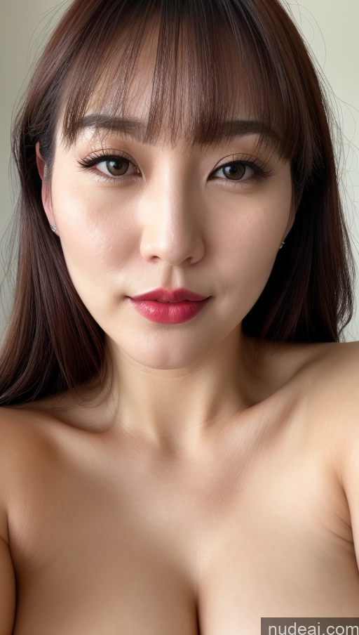 related ai porn images free for Woman One Perfect Boobs Beautiful Lipstick Thick Fairer Skin 30s Korean Close-up View Detailed Bangs