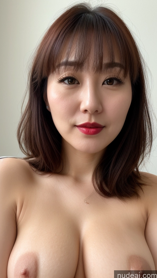 related ai porn images free for Woman One Perfect Boobs Beautiful Lipstick Thick Fairer Skin 30s Korean Close-up View Detailed Bangs