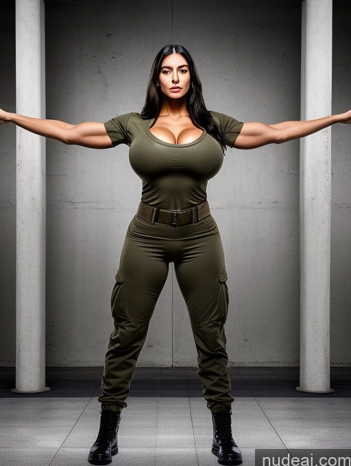 related ai porn images free for Model Huge Boobs Beautiful Muscular Big Ass Abs Perfect Body 30s Sexy Face Black Hair Long Hair British Soft + Warm Prison T-pose Military Cleavage