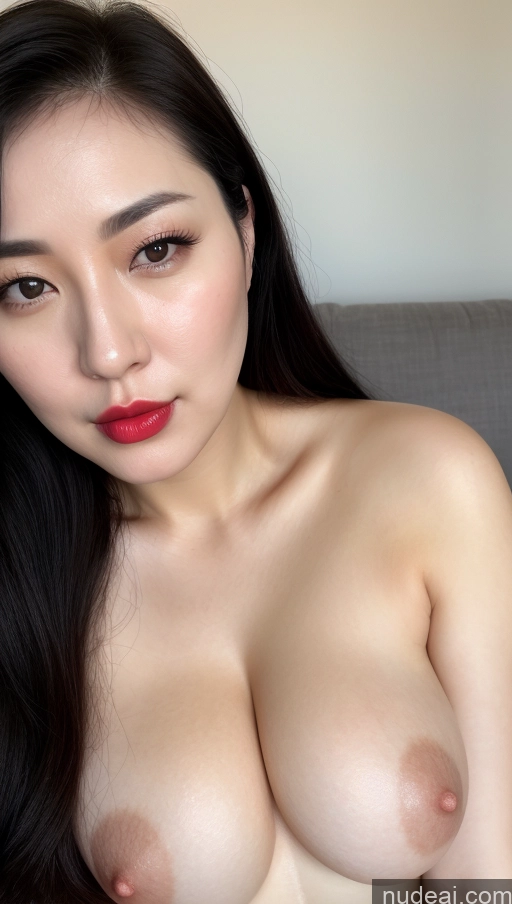 related ai porn images free for Woman One Perfect Boobs Beautiful Lipstick Thick Fairer Skin 30s Korean Close-up View Detailed Black Hair Slicked