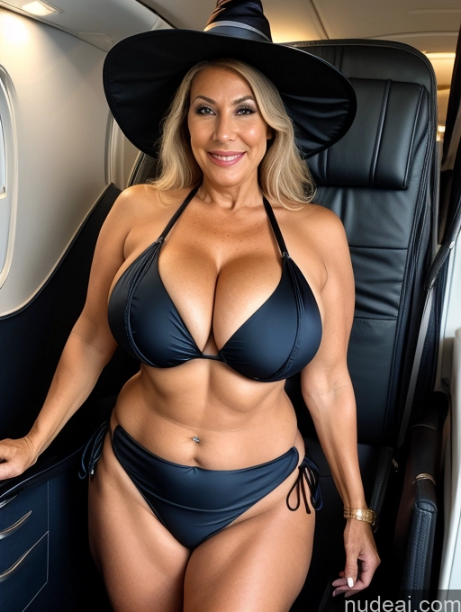 related ai porn images free for Milf One Busty Huge Boobs Thick Tanned Skin 70s Brazilian Front View Microkini Thong Witch Flight Attendant