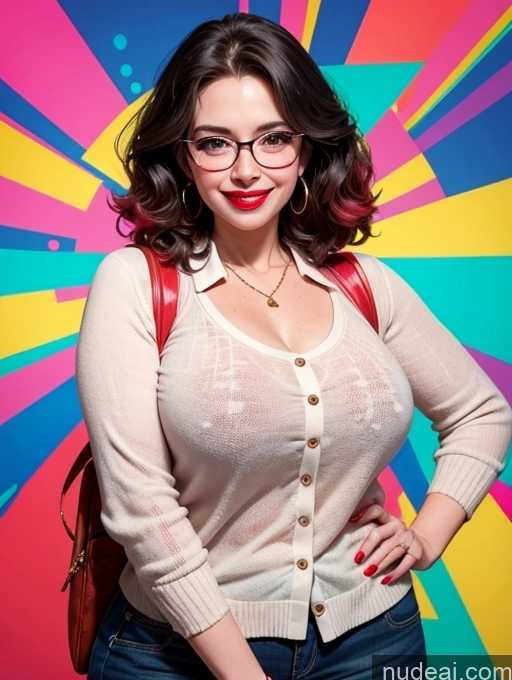 related ai porn images free for Milf Teacher Happy Beautiful Lipstick Glasses Thick