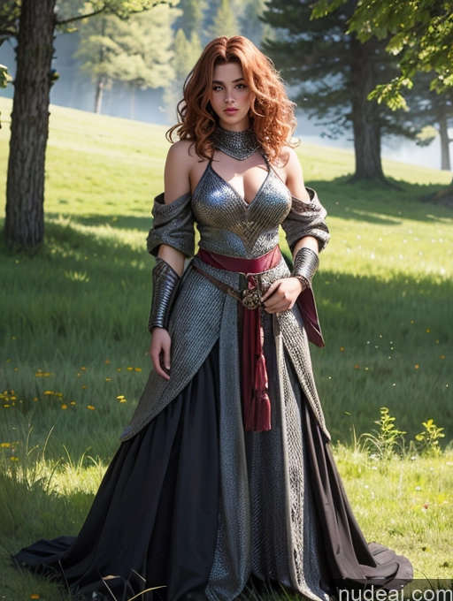 related ai porn images free for Model Perfect Body Beautiful 30s Seductive Sexy Face Ginger Native American Abs Curly Hair Soft Anime Meadow Front View Fantasy Armor Dress Fur Long Skirt Medieval Tunic Detailed