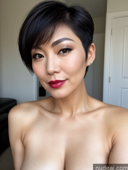 related ai porn images free for Beautiful Lipstick Sexy Face Pixie Cyberpunk Close-up View Asian Milf