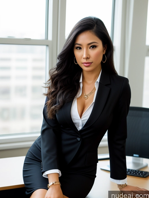 related ai porn images free for Woman One Thick 30s Seductive Serious Black Hair Long Hair Filipina Office Front View Dress Jacket Jewelry Bright Lighting Professor Teacher Suit Stylish Sundress