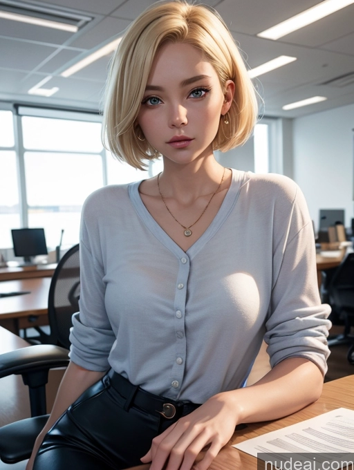 related ai porn images free for 40s Thick Short Blonde Bobcut Czech Office Casual Secretary Simple Serious