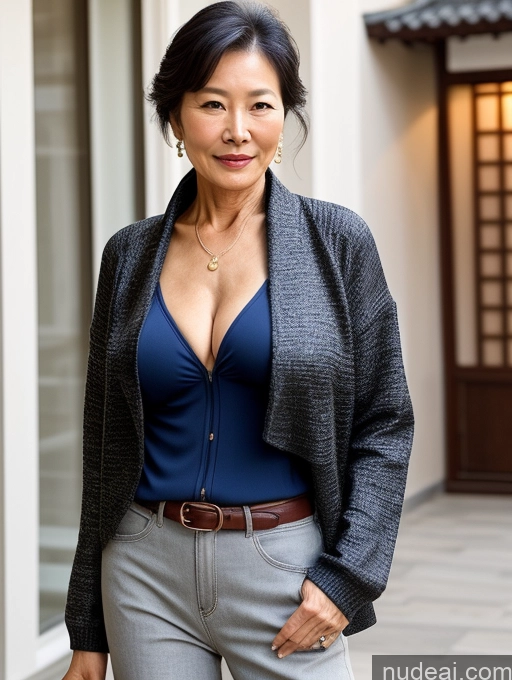 related ai porn images free for Milf Perfect Boobs Beautiful Perfect Body 70s Chinese Blouse Casual Jacket Professor Stylish Sweater Cleavage Topless Detailed