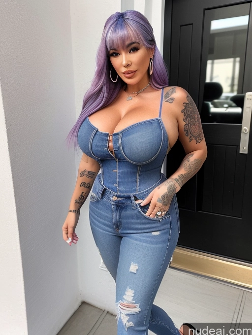 related ai porn images free for Bimbo One Tattoos Sexy Face Bangs Beautiful Chubby 50s Purple Hair Asian Jeans High Heels