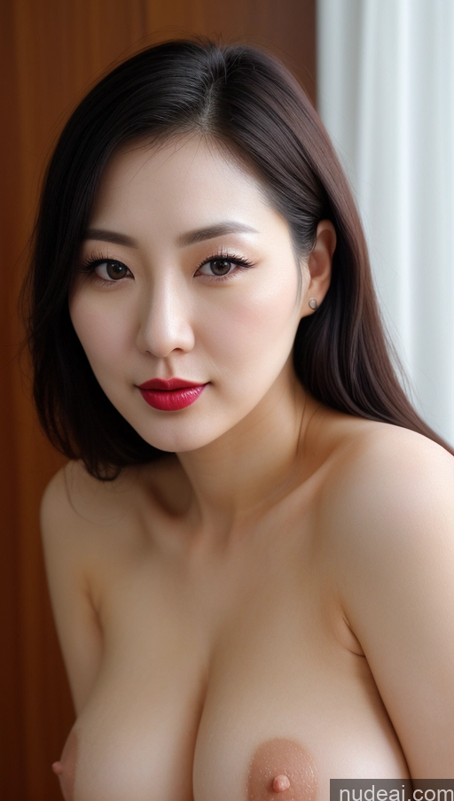 related ai porn images free for Woman One Perfect Boobs Beautiful Lipstick Thick Fairer Skin 30s Black Hair Slicked Korean Close-up View Detailed