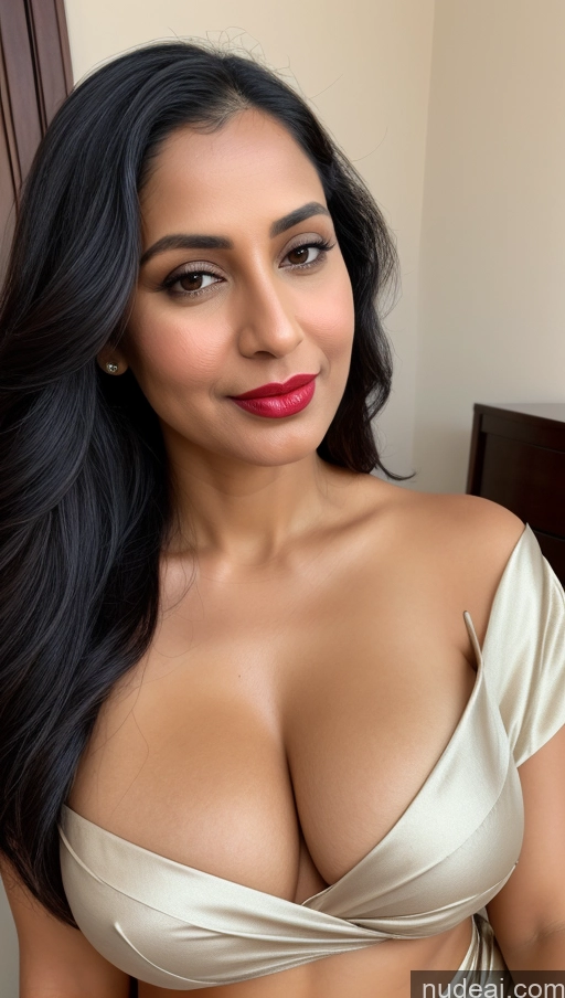 related ai porn images free for Woman One Perfect Boobs Lipstick Black Hair Thick Slicked Close-up View Beautiful White 40s Sari Blouse Cleavage Topless Detailed