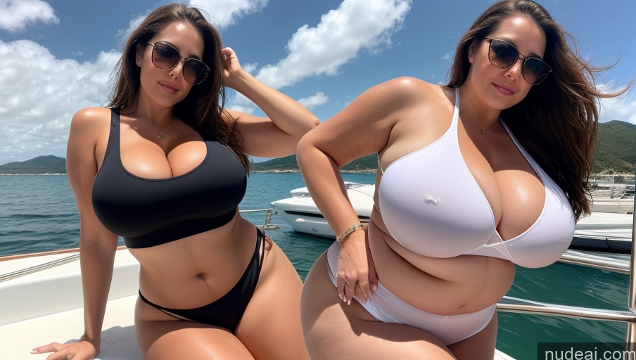 related ai porn images free for Woman One Busty Huge Boobs Big Ass Thick Big Hips Long Hair Fairer Skin 40s Brunette White Sexy Face Full Frontal Sunglasses Yacht Thong Tank Top