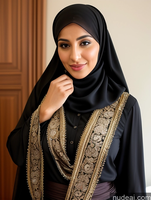 related ai porn images free for Woman One Busty 20s Long Hair Arabic Scarf Pearl Jewelry Dark Lighting Detailed Brunette Bedroom Bending Over Orgasm Long Skirt Niqab Close-up View Suit Blouse