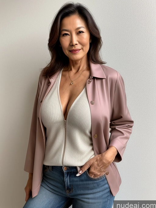 related ai porn images free for Milf Perfect Boobs Beautiful Perfect Body 70s Chinese Blouse Casual Jacket Professor Stylish Sweater Cleavage Topless Detailed