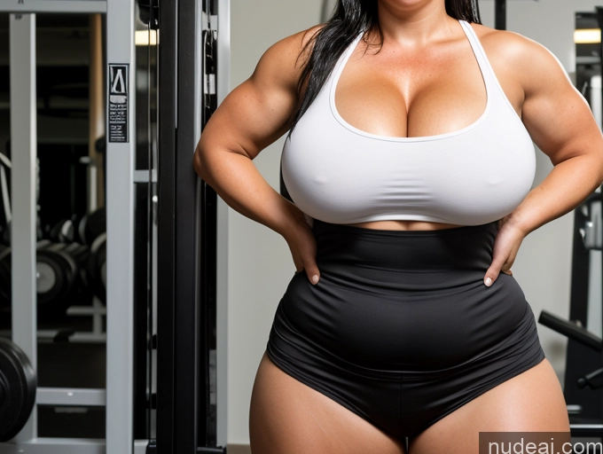 related ai porn images free for Busty Huge Boobs Big Ass Big Hips Fairer Skin 40s White Full Frontal Tank Top Thick Gym Short Shorts Woman Muscular Long Hair One Oiled Body Chubby Black Hair