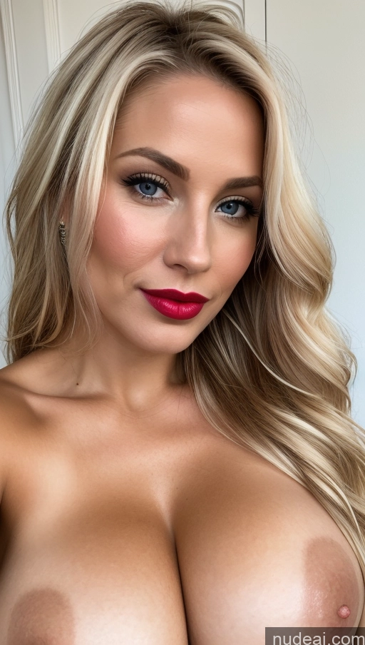 related ai porn images free for One Beautiful Lipstick 30s Blonde Slicked White Close-up View Model Huge Boobs