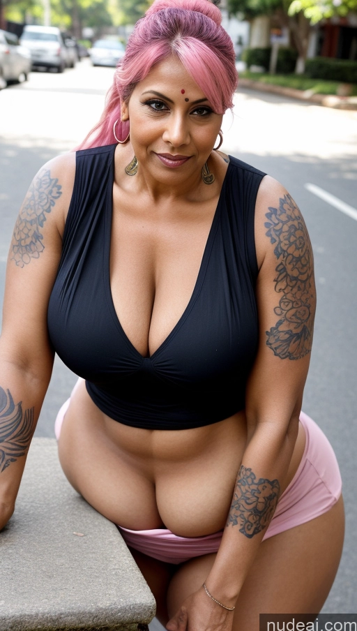 related ai porn images free for Busty Huge Boobs Tattoos Muscular Big Ass Thick Fat Big Hips Tall Dark Skin 50s Seductive Pink Hair Indian Close-up View Working Out Blouse Detailed Sexy Face Sari Milf Street Ponytail