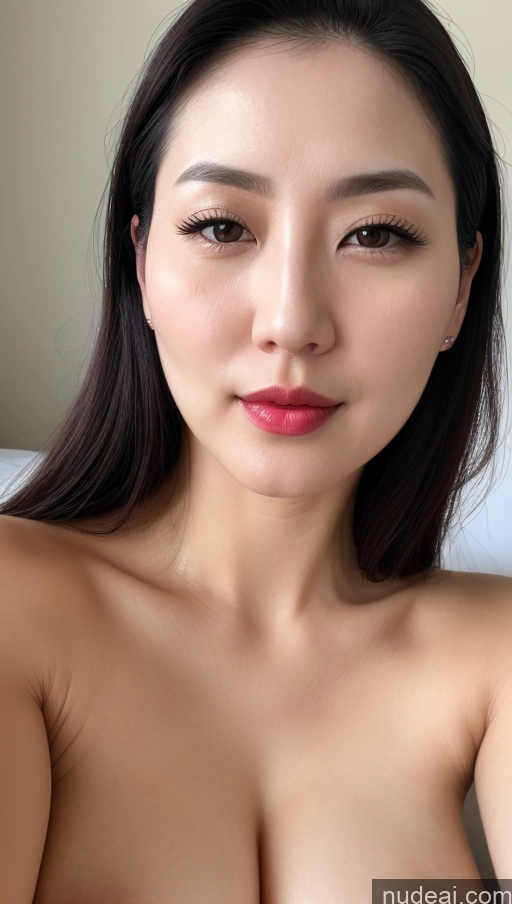 related ai porn images free for Woman One Perfect Boobs Beautiful Lipstick Thick Fairer Skin 30s Korean Close-up View Slicked Black Hair