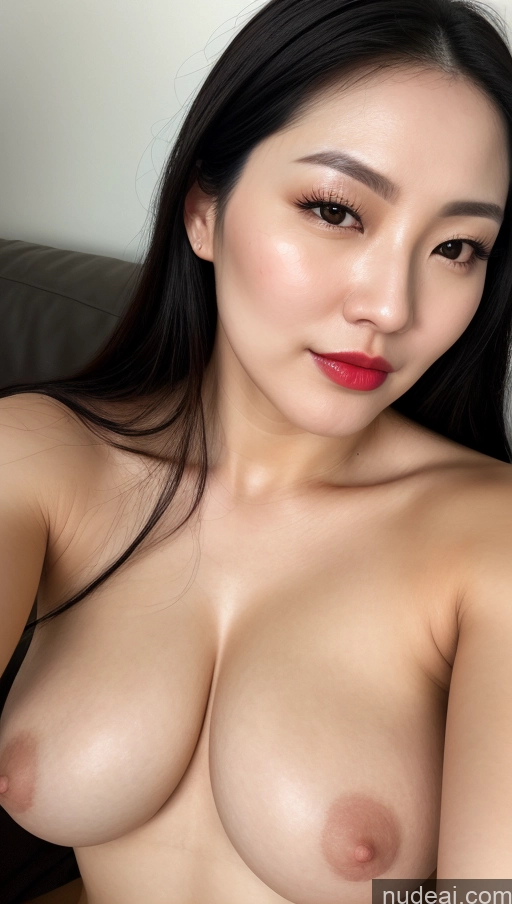 related ai porn images free for Woman One Perfect Boobs Beautiful Lipstick Thick Fairer Skin 30s Korean Close-up View Slicked Black Hair