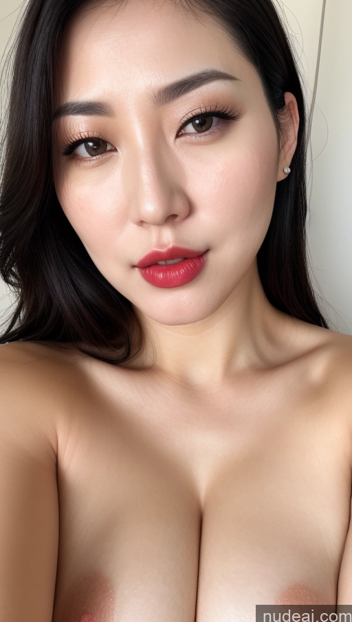 related ai porn images free for Woman One Perfect Boobs Beautiful Lipstick Thick Fairer Skin 30s Korean Close-up View Slicked Black Hair