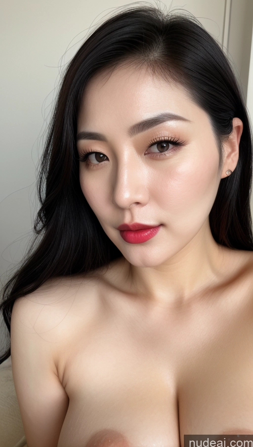 related ai porn images free for Woman One Perfect Boobs Beautiful Lipstick Thick Fairer Skin 30s Korean Close-up View Slicked Black Hair