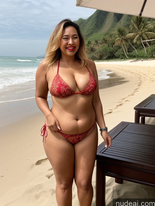 related ai porn images free for Milf Big Ass Big Hips Chubby Short 40s Dark Skin Front View Cleavage Lipstick Laughing Chinese Long Hair Blonde Beach Bikini