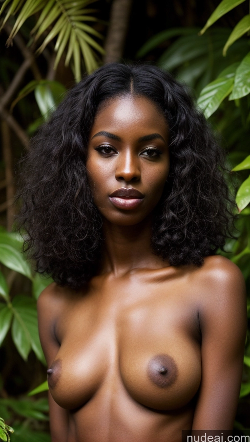 related ai porn images free for 30s African Jungle Nude Topless Black Hair Dark Skin Pouting Lips Small Tits Skinny Pubic Hair Long Legs Tall Front View Messy