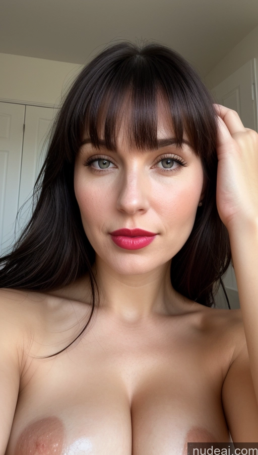 related ai porn images free for Woman One Perfect Boobs Beautiful Lipstick Thick Fairer Skin 30s Bangs White Close-up View Black Hair