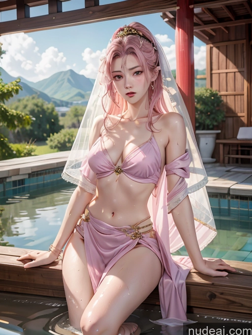 related ai porn images free for Model One Beautiful Skinny 18 Pink Hair Long Hair Japanese On Back Hot Tub China Goddess Fashion