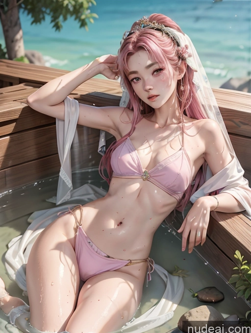 related ai porn images free for Model One Beautiful Skinny 18 Pink Hair Long Hair Japanese On Back Hot Tub China Goddess Fashion