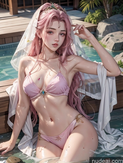 related ai porn images free for Model Beautiful Skinny 18 Pink Hair Long Hair Japanese China Goddess Fashion On Back Hot Tub