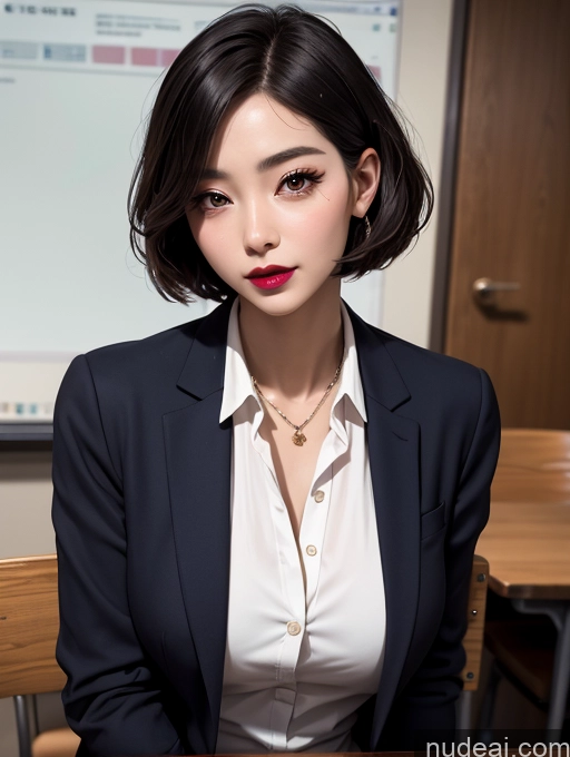 related ai porn images free for Teacher Suit Bobcut Lipstick 40s Korean
