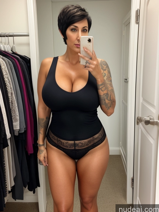 related ai porn images free for Pantyhose Tank Top Tall Tanned Skin Huge Boobs Tattoos Black Hair Short Hair Jewish Front View Cleavage Sexy Face Milf 30s Bending Over Changing Room