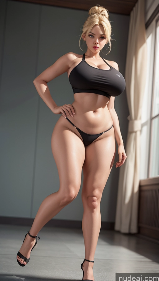 related ai porn images free for Busty Big Ass Seductive Blonde Front View T-pose Sexy Face Huge Boobs Two 30s High Heels Sports Bra Thong Hair Bun Beautiful Skinny