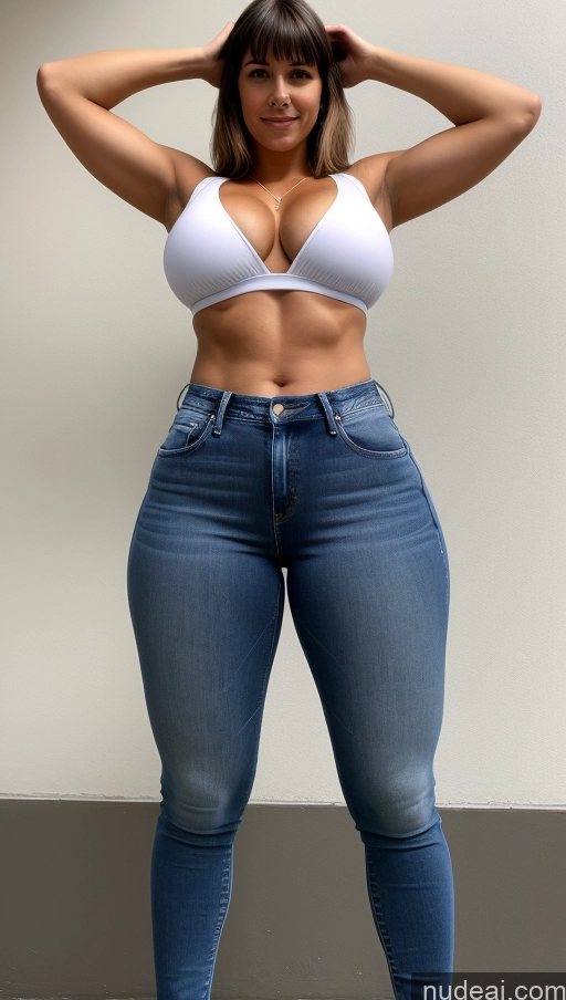 related ai porn images free for Athlete Perfect Boobs Abs Big Hips Big Ass Jeans Front View Bangs